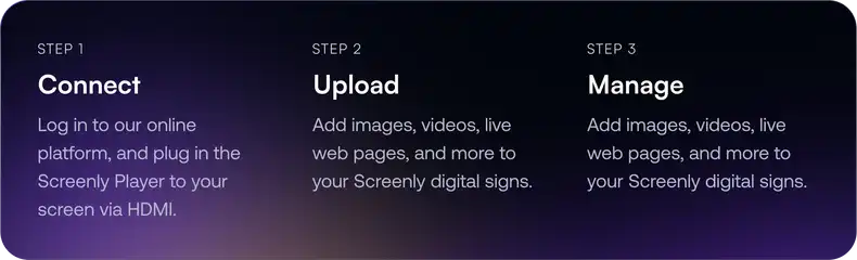 Steps to connect Screenly Player