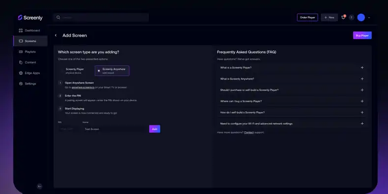 Screenly Anywhere