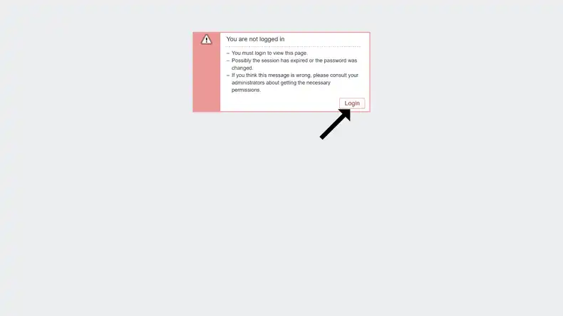 Zabbix login consent pop-up modal