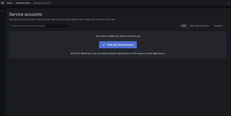 Add Service Account