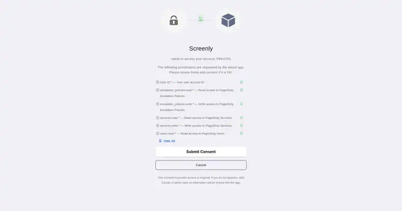 The PagerDuty Services setup page.